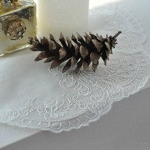 [꼬떼따블] 28 RD 레이스 테이블 매트 식탁 매트(30cm), 화이트