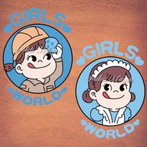 다이찌몰 WORLD GIRLS 2종 전사지 의류 열 전사용지 패치, 1개, WORLD GIRLS A타입 전사지