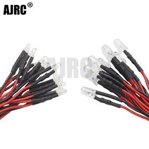 견인고리 자동차 차량 스트랩 후크 튜닝용품 장치 RC 크롤러 LED 레드 화이트 트랙스 Trx4 G63 축 Scx10 D90 D110 Hsp 3mm 10 개, 4.5MM white 10pcs