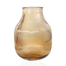 줄무늬 원형 유리병(금빛), 단품