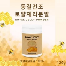 에너데이 동결건조 로얄젤리분말100% 120g 생로얄제리 로열락틴 로얄락틴 하이드록시데센산 생로열젤리 royaljelly 로알제리 로열젤리 여왕벌, 단품