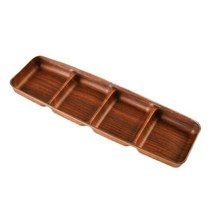 라운드볼 커트러리트레이 푸켓 4칸 정사각볼 우드볼 다용도볼 우드식기 330mm 주방식기 스넥디쉬 삼각볼 소스 나무접시 캠핑용품 주방잡화