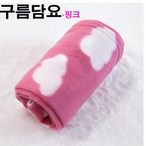메카텍 구름곰돌이 체크담요 무릎담요, 구름담요(핑크), 1개