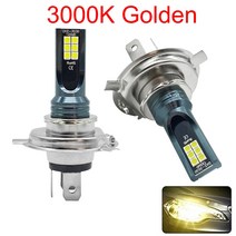 2Pcs H4 H7 LED H11 H8 H9 H10 H1 H3 자동차 안개 전구 9005 9006 자동 운전 러닝 램프 12000LM 80W 12V, 3000K 황금