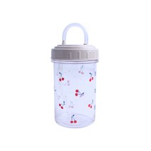 실리콘 빨대물병 체리 400ml 유아 요양 병원 환자
