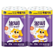 뽀삐 오래쓰는 롱 3겹데코 30롤, 2팩