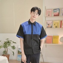 기타 컬러 배색 반팔셔츠 (3colors) 티셔츠