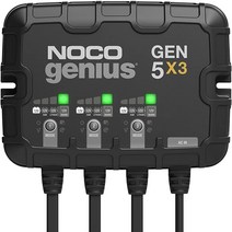 NOCO 지니어스 3뱅크 15Amp 전자동 스마트 해양 충전기 12V 온보드 배터리 충전기 배터리 유지 장치 및 온도 보상 기능 배터리 탈황기 (GEN5X3)