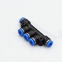 원터치 고압호스 3구 분배기 6mm 1개입 수초용품 CO2조절밸브 붐베 레귤레이터 연결