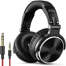 케이블 포함 OneOdio 오버이어 헤드폰 50mm 드라이버 베이스 사운드 6.35 및 3.5mm 잭 공유 포트 스튜디오용 폐쇄형 DJ 헤드폰 팟캐스트 모니터 휴대폰 PC MP3/4(Pro-10 블랙)-34325, 핑크 골드