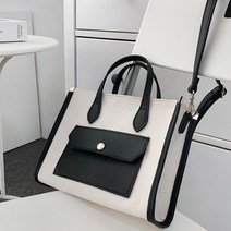 담찌마켓 여성 미니 스퀘어 토트 크로스백 캔버스 손가방 산책가방 여행 보조가방 후드 맨투맨 에코백 핸드백 수납 핸드폰가방 2col DZ2302