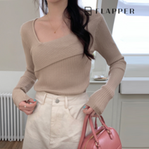 플래퍼 FLAPPER 페미닌랩슬림골지니트_RB3SKN027C