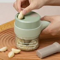 파 써는 기계 파절이 탕파 절단기 전기 야채 커터 슬라이서 마늘 매셔 마늘 초퍼 절단 프레스 믹서 식품 슬라이스, 세트 b