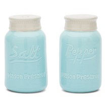 폭스런 세라믹 메이슨 자 셰이커 양념통 2종 세트, Salt + Pepper, 1개