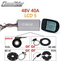 전기자전거 악세사리KT 컨트롤러 48V 모터 52V Ebike 1500W 듀얼 사인파 LCD 디스플레이 PAS Bafang, 10 48V 1000W LCD5, 한개옵션1