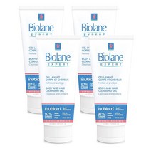 비올란 엑스퍼트 아기 올인원 클렌징 젤 튜브형 200ml 4개 Biolane Expert Body & Hair Cleansing Gel