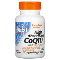 닥터스베스트 고흡수율 코엔자임 유비퀴놀 큐텐 Q10 CoQ10 200mg 60정