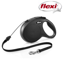 플렉시 뉴클래식 자동줄 코드타입 5m 블랙 (M) (강아지 자동줄), 본상품