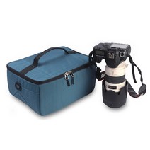 BagsTrip CA-10 대용량 DSLR 미러리스 카메라 렌즈 파우치 가방 이너백 파우치 속가방, 블루
