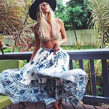 에스닉 스커트 히피 랩 페이즐리 치마 24