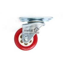 PVC바퀴 38mm 회전 레드 하중28kg 카트 가구 바퀴