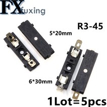 5pcs R3-45 대만 SCI 퓨즈 홀더 PBT 6*30mm 15A 125V (UL 불꽃: 94V-0) 8A 5*20mm 박스 내부 10A, 01 5x20