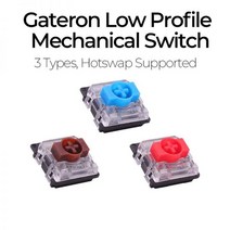 Gateron KS-27 로우 프로파일 스위치 레드 블루 브라운 3 핀 궁극의 울트라 슬림 키보드 air75 air60 K1 K3 K7, 10pcs, Low Profile Red