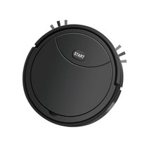 지능형 로봇 진공 청소기 조용한 USB 충전식 청소 기계, 플라스틱, 검은색