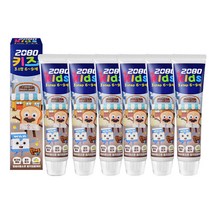 애경 2080 키즈치약 80g 6-9세 소다버블 어린이 치약, 6개