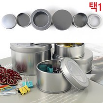 원형 틴케이스 철재케이스 미니정리함 투명틴케이스, 90x60mm - 투명창, 제품선택, 90x60mm - 투명창
