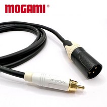 모가미 2549 OFC 무산소동 뉴트릭 XLR 수 to 암페놀 RCA케이블 (화이트) 1m이상, 9m