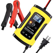 납산 배터리 전체 자동차 배터리 충전기 12V 5A 지능형 고속 AGM 젤 습식 납산 디지털 LCD 디스플레이, ANHTCzyx 12V 6A US 3