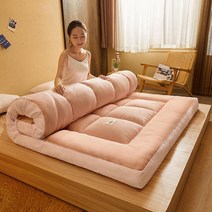 솔리드 컬러 3차원 부드러운 편안한 접이식 싱글 더블 매트리스 성인 침실 퀸 두꺼운토퍼, 5, 200x220cm