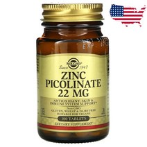 솔가 징크 아연 피콜리네이트 피콜린산 22mg 100정, 1개, 100개