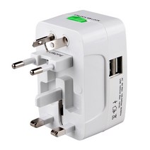 여행용 멀티 어댑터 USB 2구 충전기 플러그 올인원 아답타 해외 콘센트 100V 250V, 멀티어댑터USB2구