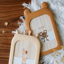 KYH671551내추럴한 컬러의 귀여운 프레임 동물모양 7인치 액자