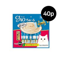 이나바 챠오츄르 가다랑어 가츠오부시믹스 20P X 2봉 대용량 고양이 간식 캔