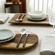 원목 식탁매트 나무 테이블매트, 사각, 웨루