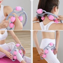 다리 종아리 마사지 5구 롤 롤링 수동 롤러 볼 360도 회전 안마 마사지기 안마기 허벅지 종아리알 바디링 케어 관리용품 홈트바 팔뚝 뒷목 목 경추 요추 뭉친 근육 풀기 홈트 운동, 5구롤러 마사지릴