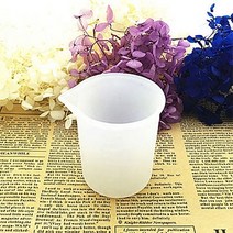 UV 레진 아트 공예 작업 용도 실리콘 비커 삼각트레이, 교반용 실리콘 비커 100ml