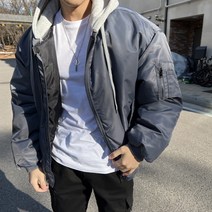 워크웨어 스트릿 후드 탈부착 오버핏 항공점퍼