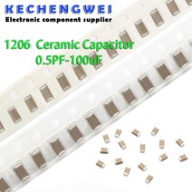 슈퍼 캐패시터 100 개 1206 50V SMD 후막 칩 다층 세라믹 커패시터 05pF100 미크로포맷 10NF 1 22 47 1PF, 62 2.2nF