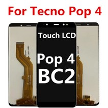 Tecno POP 4 BC2 LCD 디스플레이 터치 스크린 디지타이저 어셈블리 POP4 BC2c 수리 교체 부품 6.0 인치, [01] Black