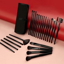 메이크업 브러쉬 세트 파우더 아이섀도우 화장품 파운데이션 블러쉬 컨실러 가부키 블렌딩 미용 도구, [27] Black-24PCS