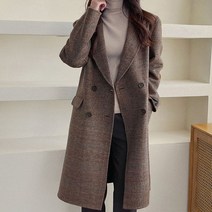 스위트플러스 임부복 핸드메이드 투사이즈 클래식 체크 울 코트
