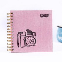 콜북 1단 2단 귀여운 포카 제작 포토 북 20 장 고급 리넨 DIY 수제 앨범 폴라로이드 사진 저장 스타 어린이 성장 레코드, pink