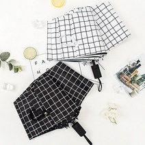 UV 8K 8골 4단 자외선차단 체크우산 미니우산 초경량우산 수동우산 98cm 양우산 우양산 자동양산 4단우산