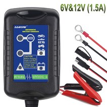 자동차 트럭 보트 오토바이 납산 배터리 12V 1.5A 완전 자동 스마트 충전기 유지 장치 액세서리, US Plug, 01 US Plug