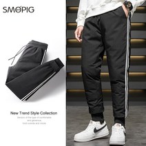 겨울 보온 90 화이트 오리털 슬림 패딩 팬츠