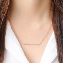 주얼리h 써지컬스틸 롱스틱바 목걸이